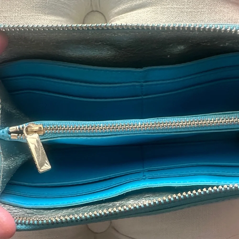 Tory Burch Teal Wallet